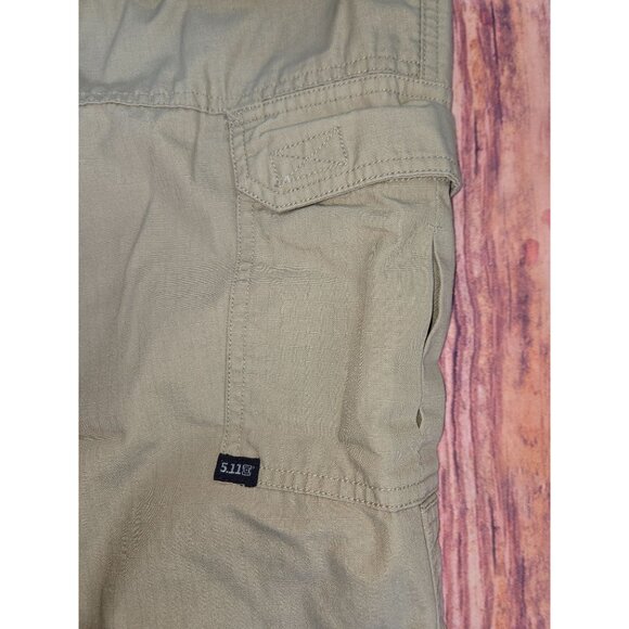5.11 Tactical Series Mens Cargo Pants 38x34 Khaki Durable - Picture 5 of 7
